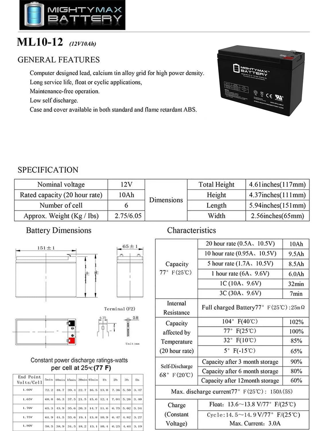 12V 10AH Replaces Tusa SAV-7 Liquid Scooter + 12V 1Amp Charger