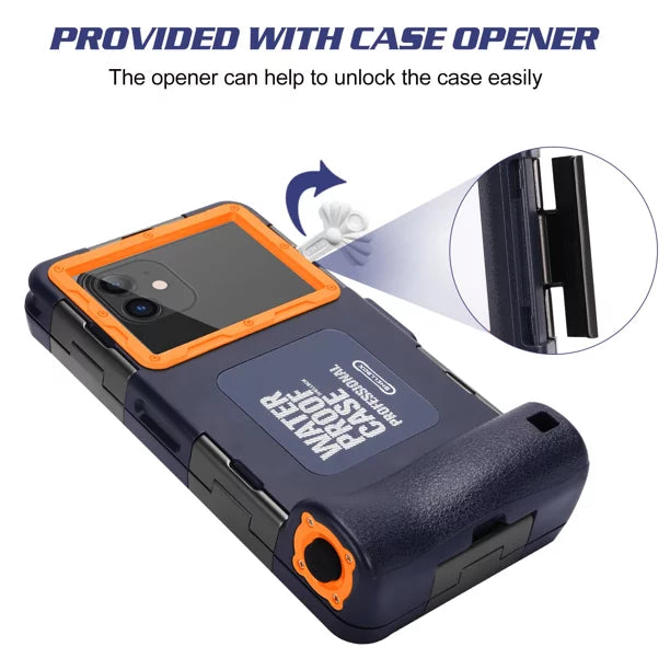UrbanX Professional [15m/50ft] Swimming Diving Surfing Snorkeling Photo Video Liquid Protective Case Liquid Housing for P77 And all Phones Up to 6.9 Inch LCD with Lanyard