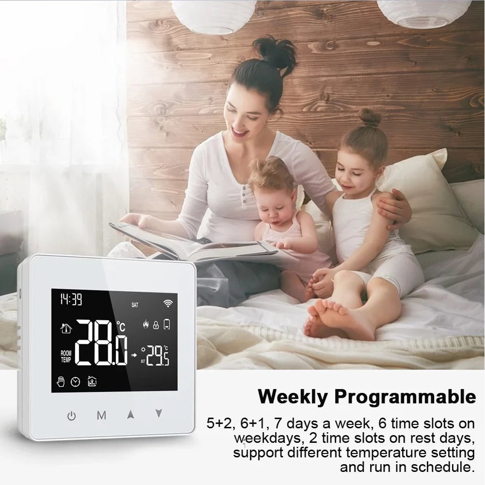 Pinnaco Chipset Constant Temperature Controller for Fluid & Gas Boiler, Adjustable LCD Display, Compact Size Thermostat for Home Use