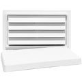 Crawl Space Manual Air Vent with Removable Cover and Vermin Monitor (White, 8" Height x 16" Width)