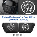 ALLTIMES Rear Door Panel Pocket Organizer Box for Ford for Bronco 2/4 Door 2021+(OFF-ROAD EDITION), Black Metal Fluid Proof Dust Proof Scratch Resistance,1 Pair