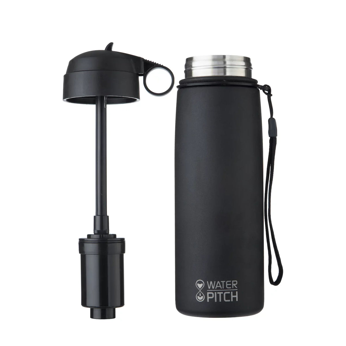 Seychelle Black Thermal Insulated 26oz PH Plus Liquid Filter Bottle
