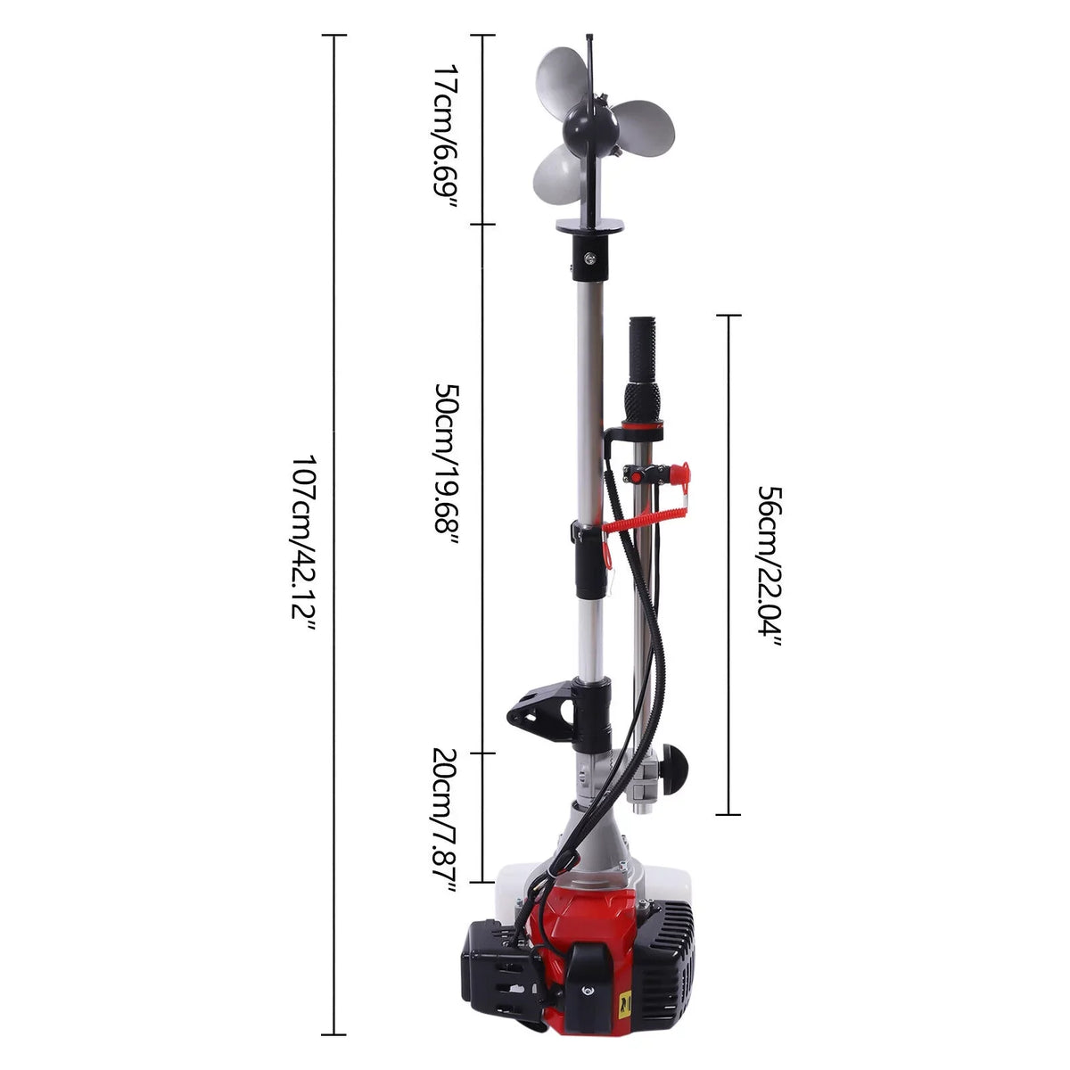 52CC 2.3 2 Stroke Gas-Powered Outboard Trolling Motor Boat Engine Long Shaft