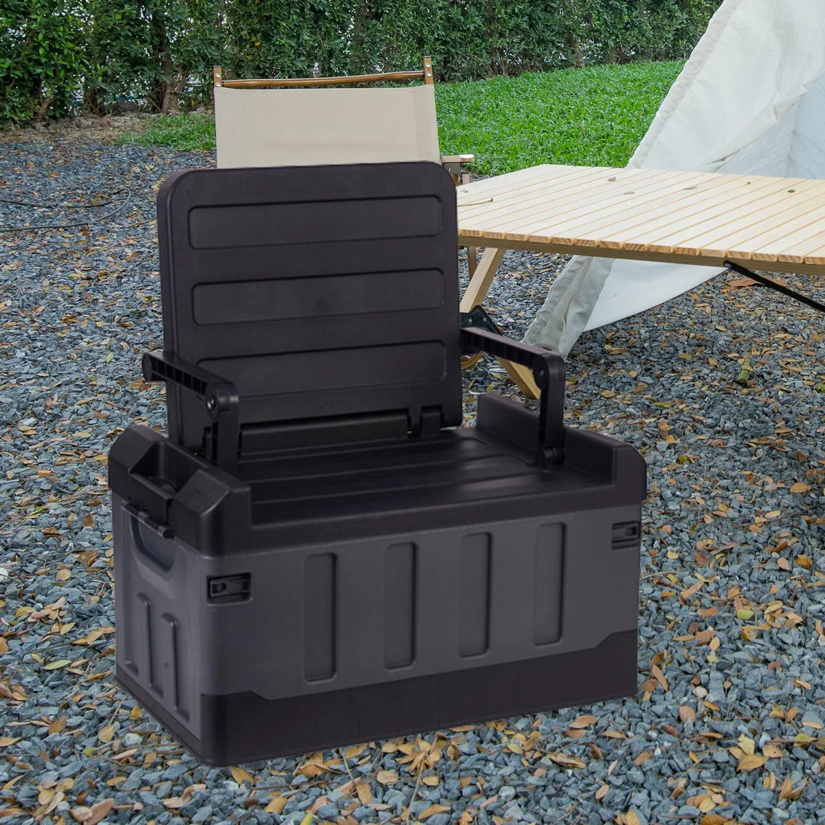 Car Trunk Organizer Portable Car Boot Storage Organiser for Cars SUV Cooking Black