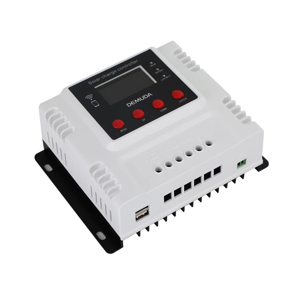 10A 12V 24V 48V Solar Charge Controller With Wifi Monitor PWM LCD Regulator