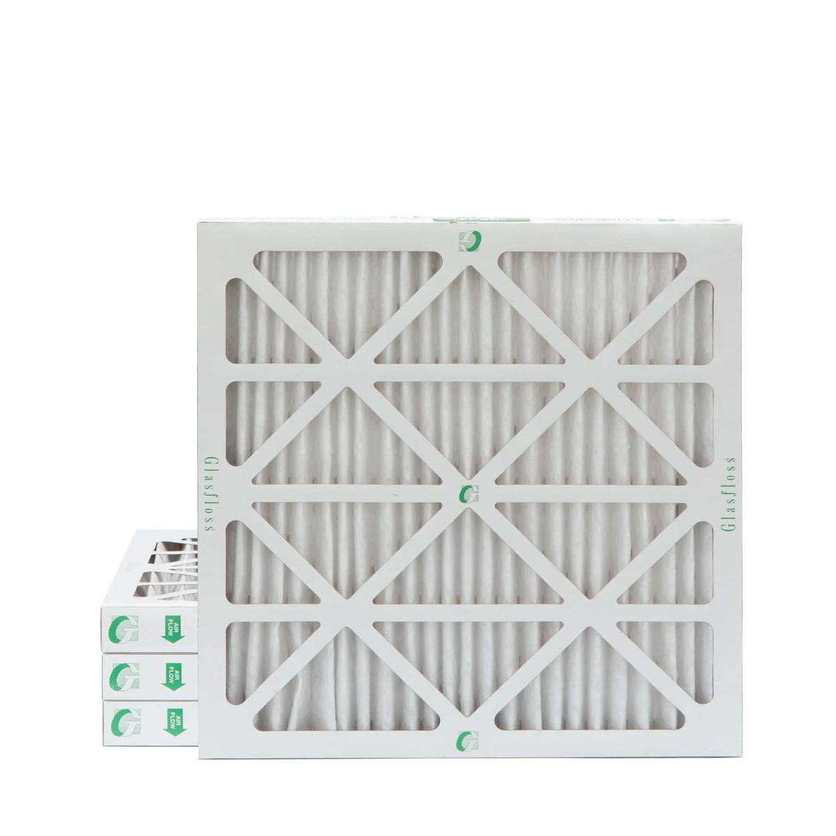 Glasfloss ZL 20x20x2 MERV 10 Pleated AC Furnace Air Filters. Box of 4. Exact Size: 19-1/2 x 19-1/2 x 1-3/4