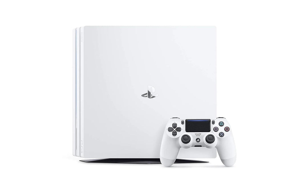 PlayStation 4 Pro 1TB Gaming Console Glacier White Headset With BOLT AXTION Cleaning Kit Bundle Like New