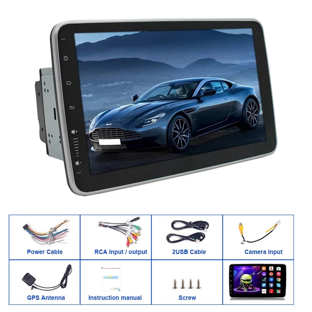 Jahy2Tech 10 Inch On-Board Android 9.1 GPS Wifi Dual Din Touch Display Player Navigation