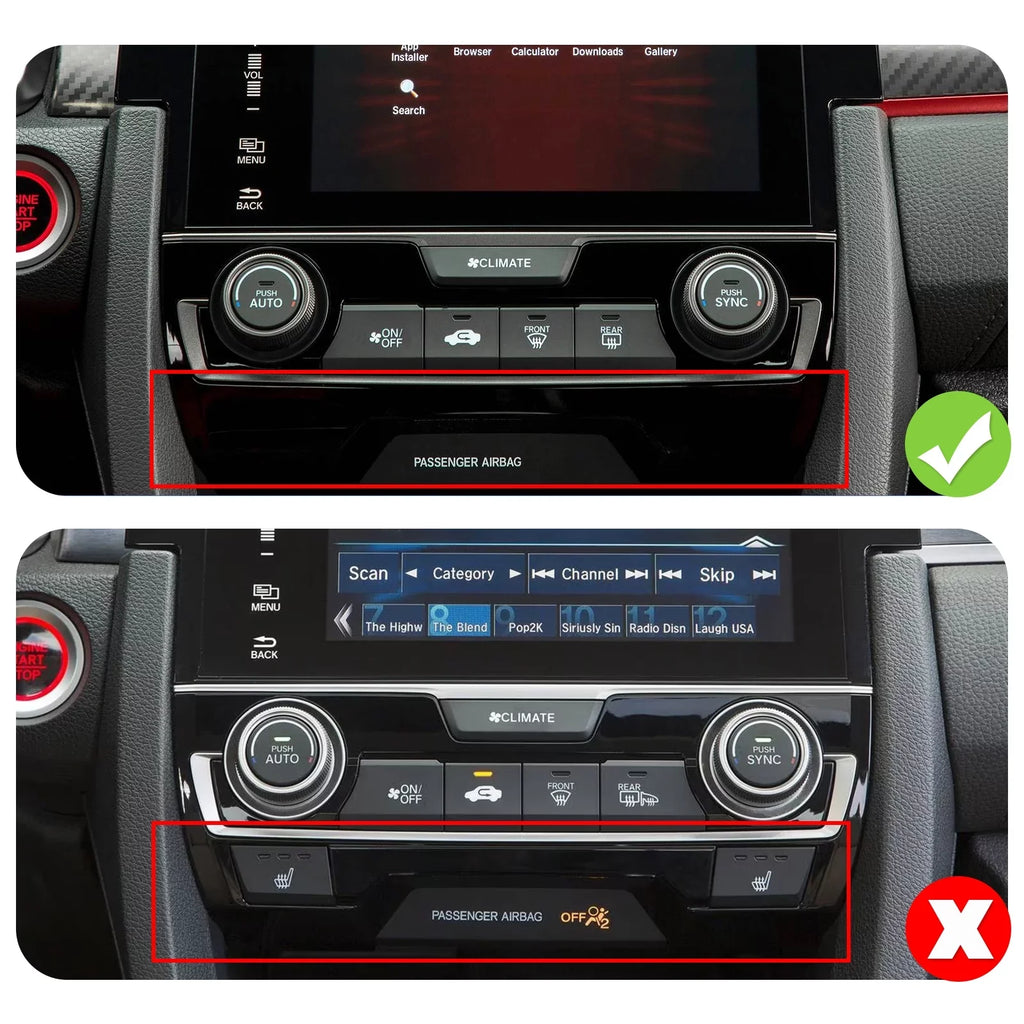 Android 10 Double Din Car Stereo for Honda Civic 2016-2020 with 9 Inch Monitor Radio Built-in Wireless Carplay/Android Auto/GPS/Bluetooth/FM/AUX-in/Steering Wheel Control Backup Camera 2+32G