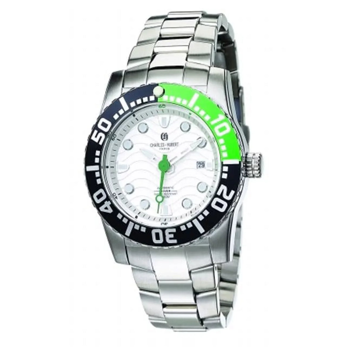 Charles-Hubert- Paris Mens Stainless Steel Automatic Watch #3778-WM