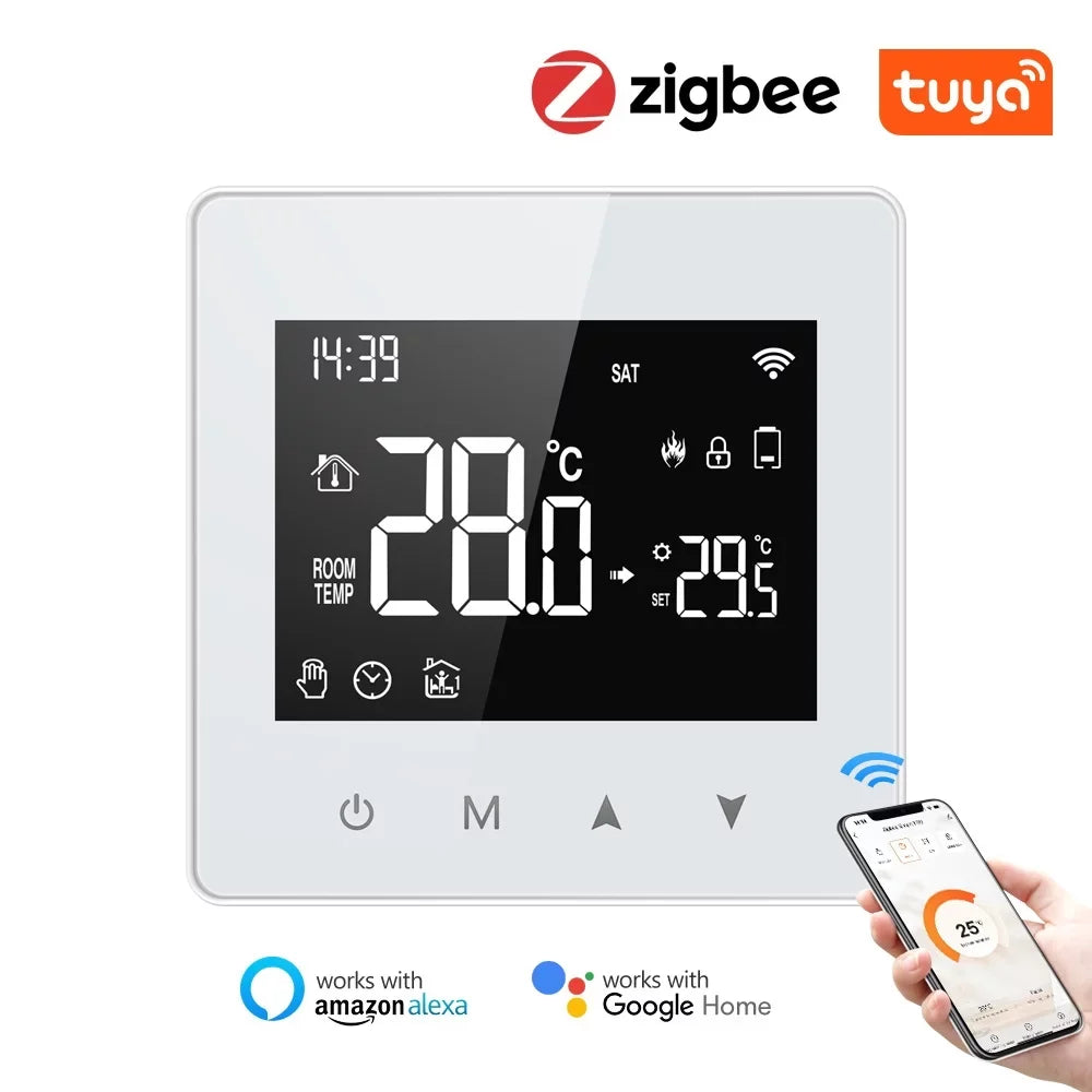 Pinnaco Chipset Constant Temperature Controller for Fluid & Gas Boiler, Adjustable LCD Display, Compact Size Thermostat for Home Use
