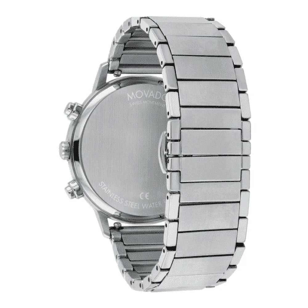New Movado Face Swiss Multi-Color Dial Grey Ion Plated Band Men's Watch 3640040