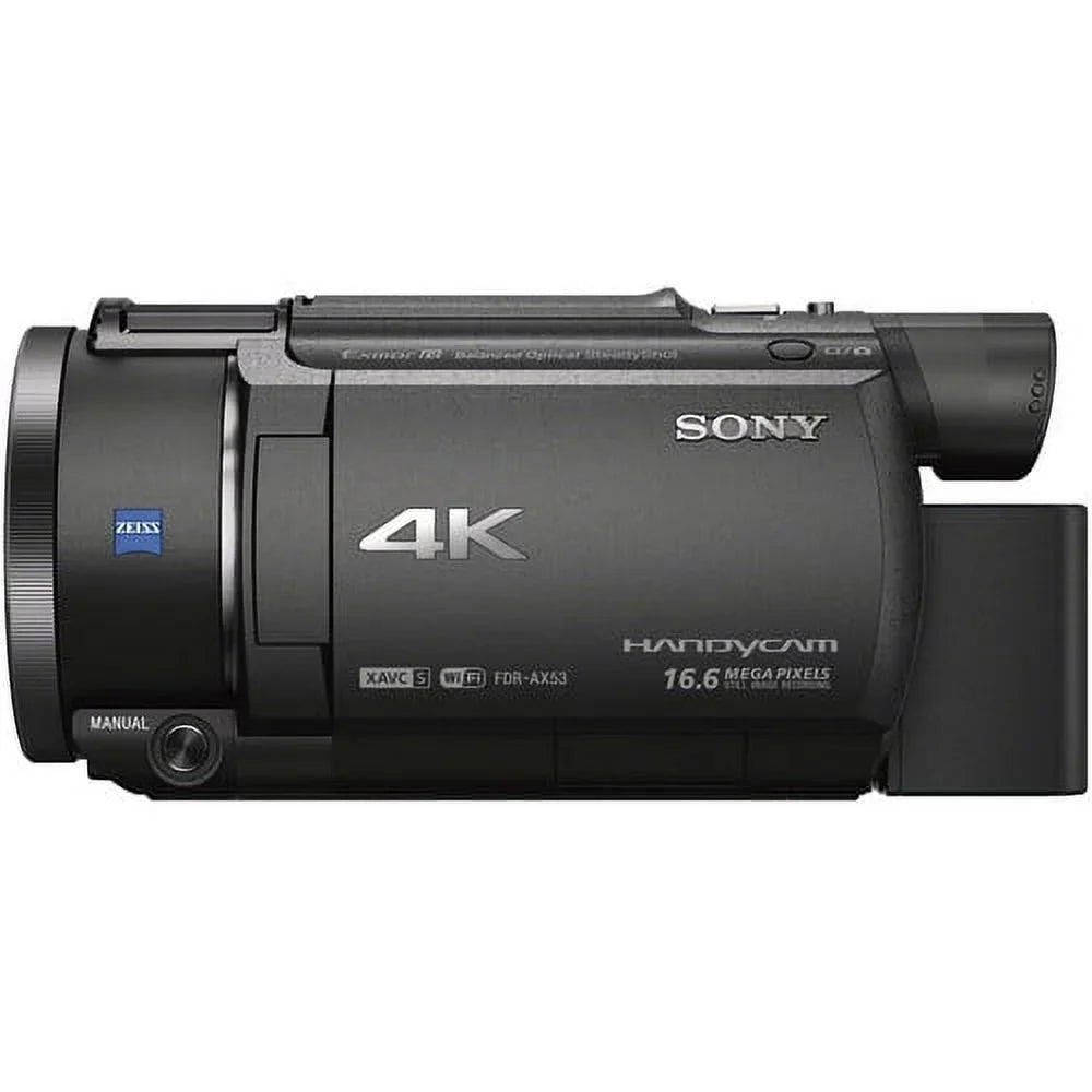 FDR-AX53 4K Ultra HD Handycam Camcorder. - Professional Bundle