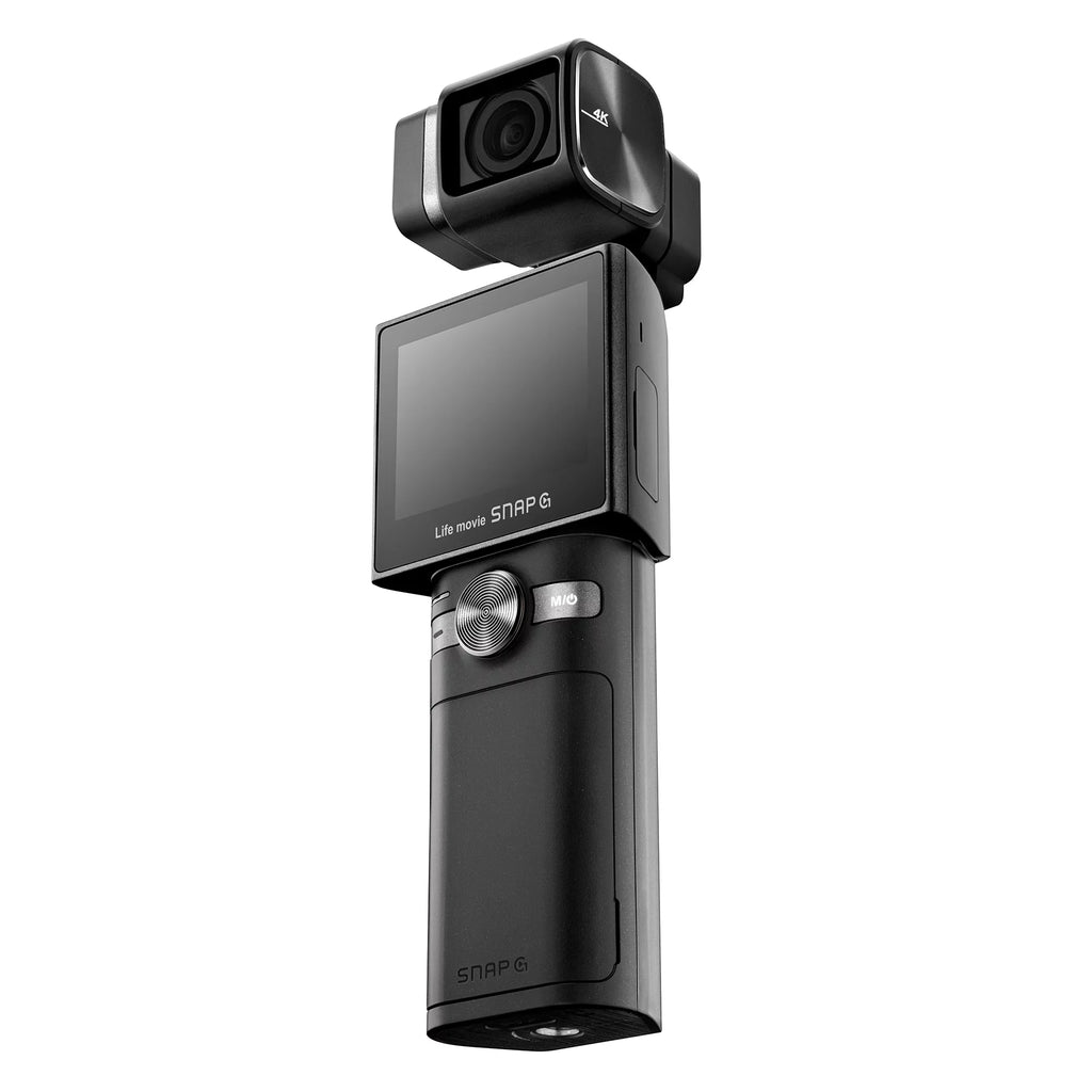 Thinkware SNAP-G Creator Battery Package Handheld 3-Axis Video Gimbal Stabilizer 4K Camera Vlog Influencer 60FPS 133.9° Wide Angle 2" LCD Display Live Stream Replaceable Battery AI Track Face ID