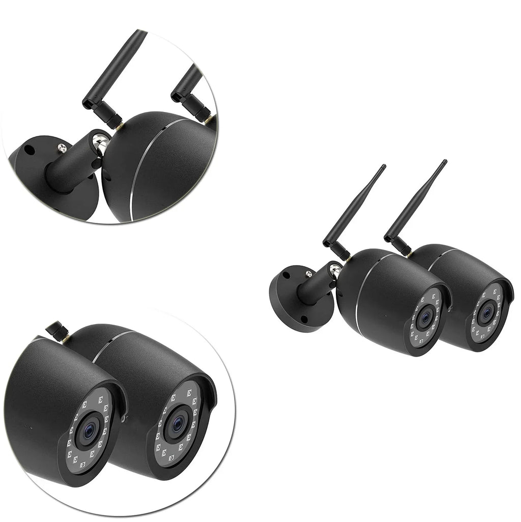 Security Cameras, 2 Pack 1080P WiFi Full Metal Case Cameras for Home Security Outdoor Liquid Bullet Camera Two-Way Audio, Motion Detection Alert