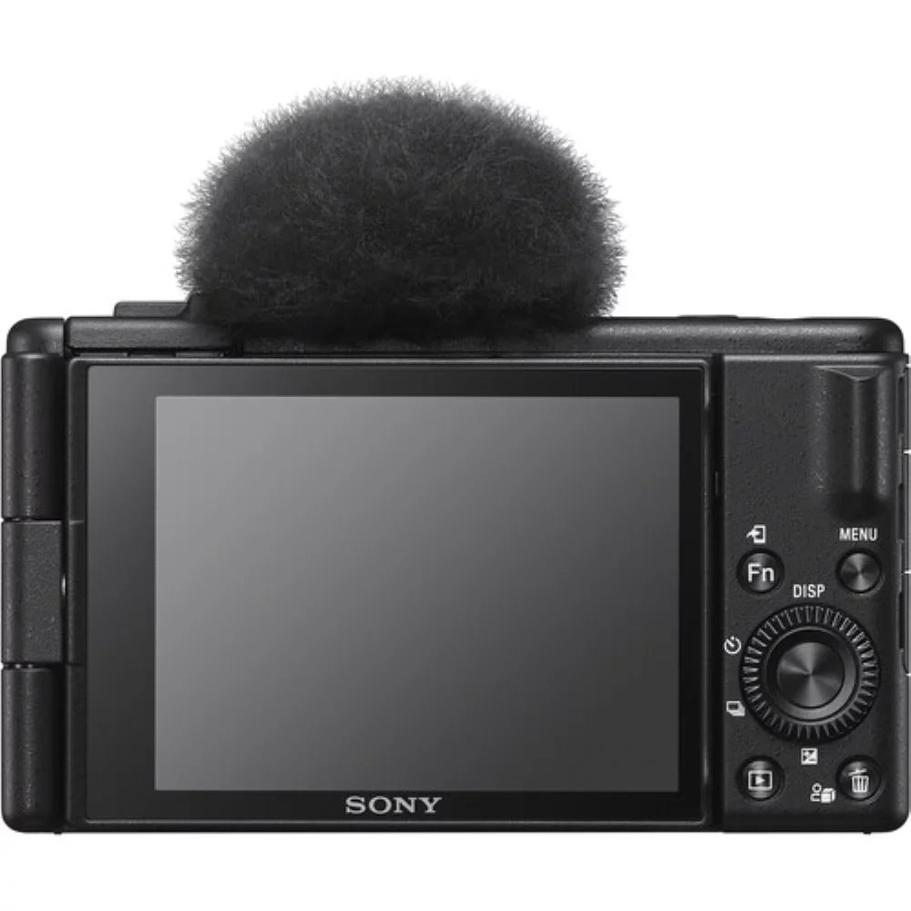ZV-1F Vlogging Camera | Black Bundle with Vlogger Accessory Kit + K&M Camera Cleaning Cloth + Precision Design Camera Cleaning Kit (4 Items)