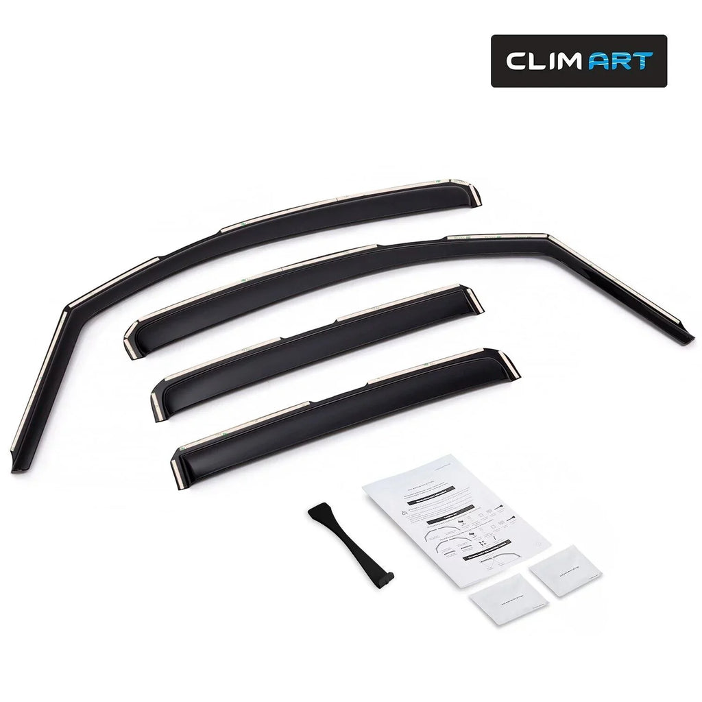 CLIM ART in-Channel Incredibly Long-lasting Rain Guards for Buick Encore 2013-2023, Original Window Deflectors, Vent Window Visors, Vent Deflector, 4 pcs. - 613268