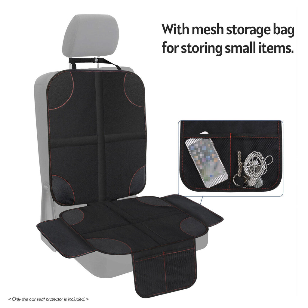 Baby Car Seat Protector Slip-Proof Wear-Resistant Back Seat Cover Mat with Organizer Pocket