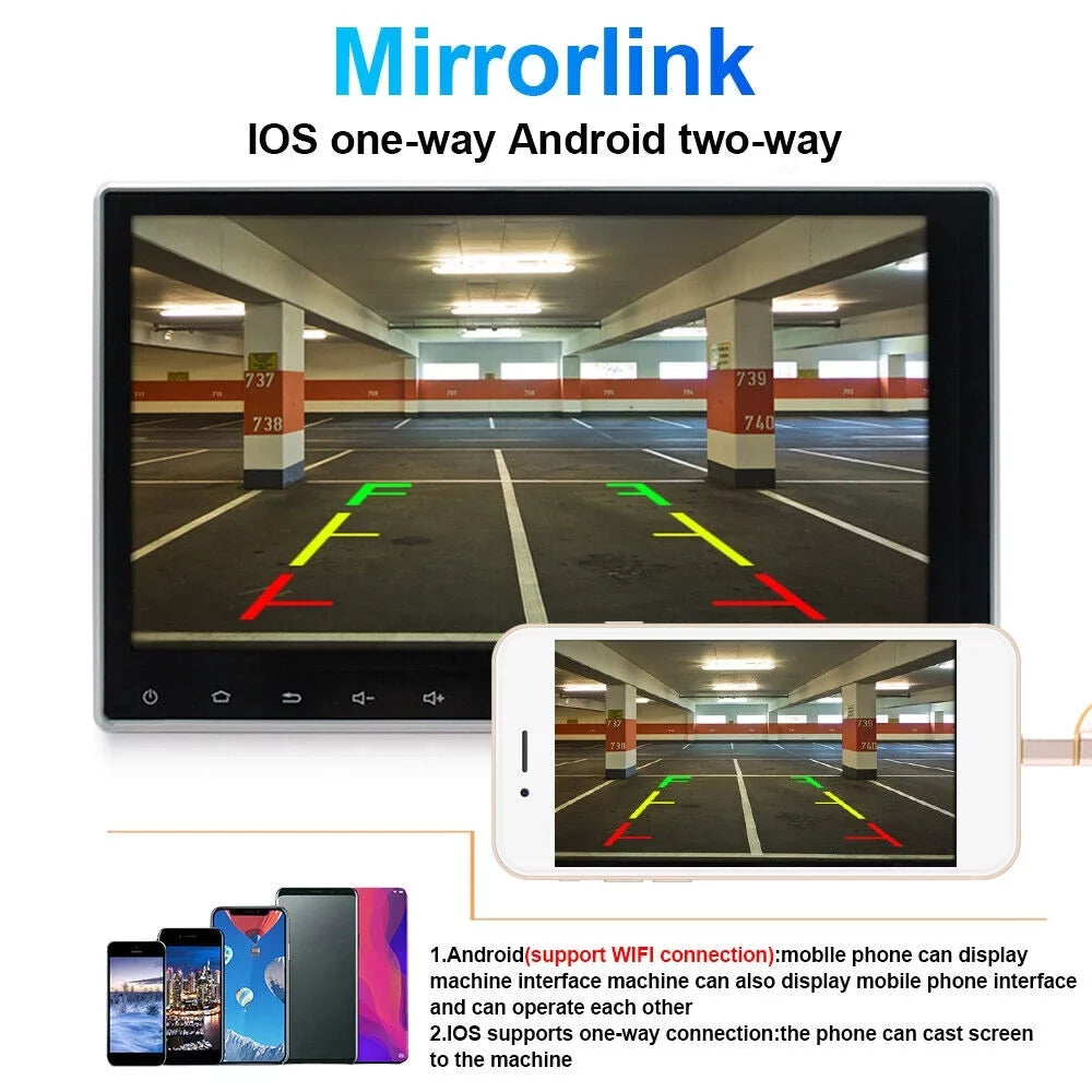 Jahy2Tech 10 Inch On-Board Android 9.1 GPS Wifi Dual Din Touch Display Player Navigation