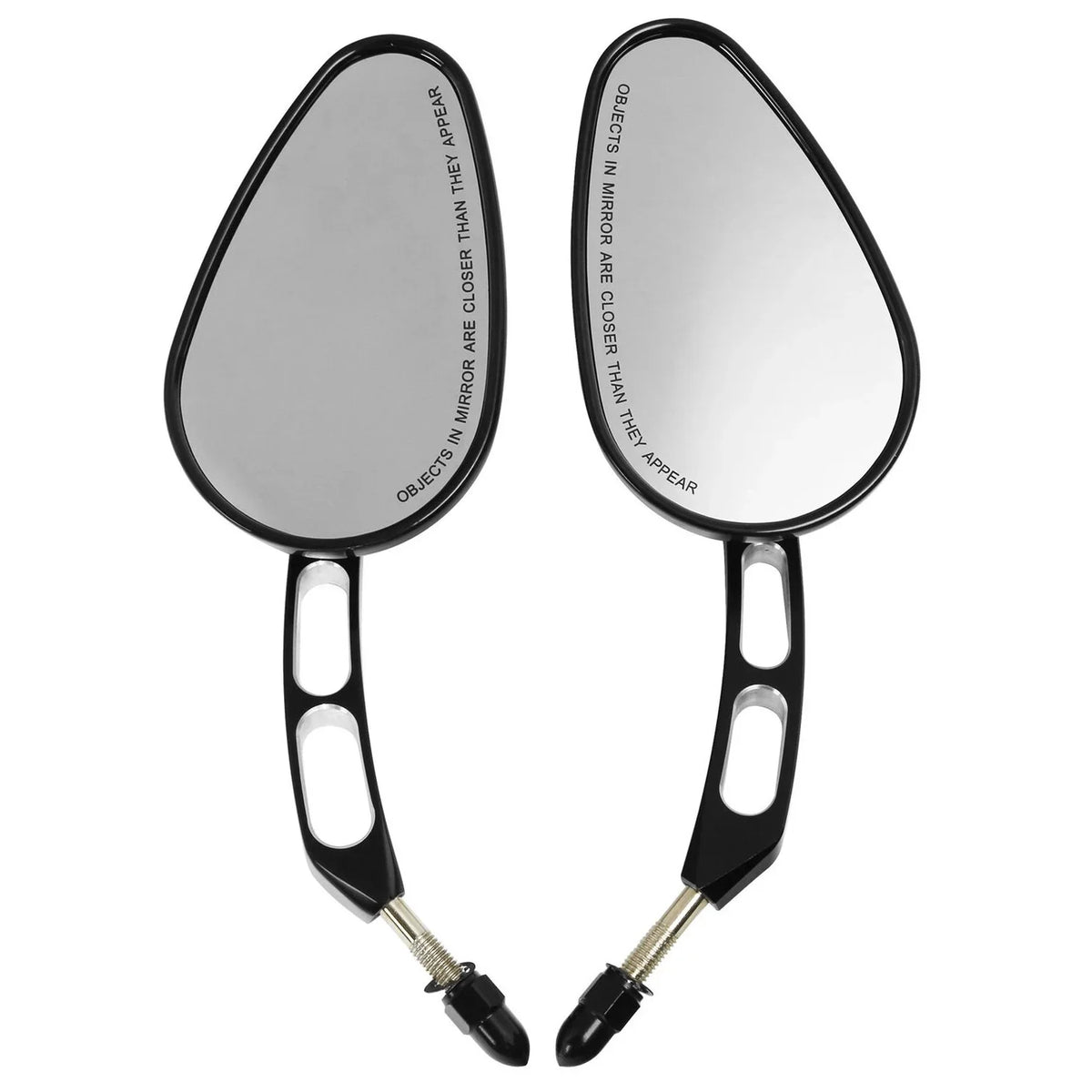 Teledu Black Rear View Mirrors Harley Softail Deluxe FLSTN Fits 2005-2017 Fits 2016 8mm