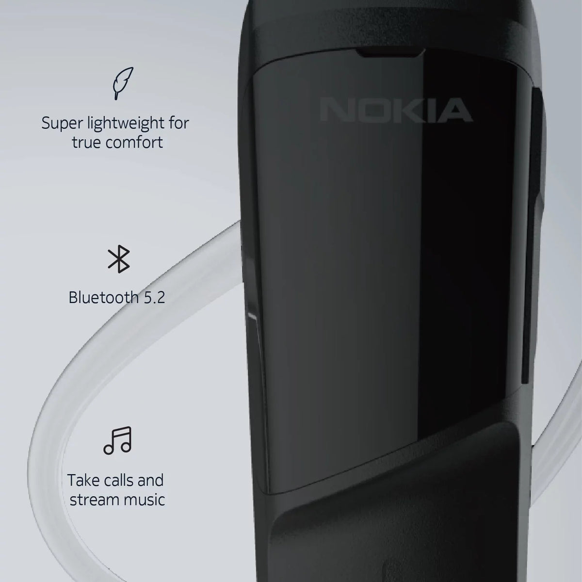 Nokia Wireless Bluetooth Clarity Solo Bud + Single Ear Headset. Answer calls, stream music hands free.