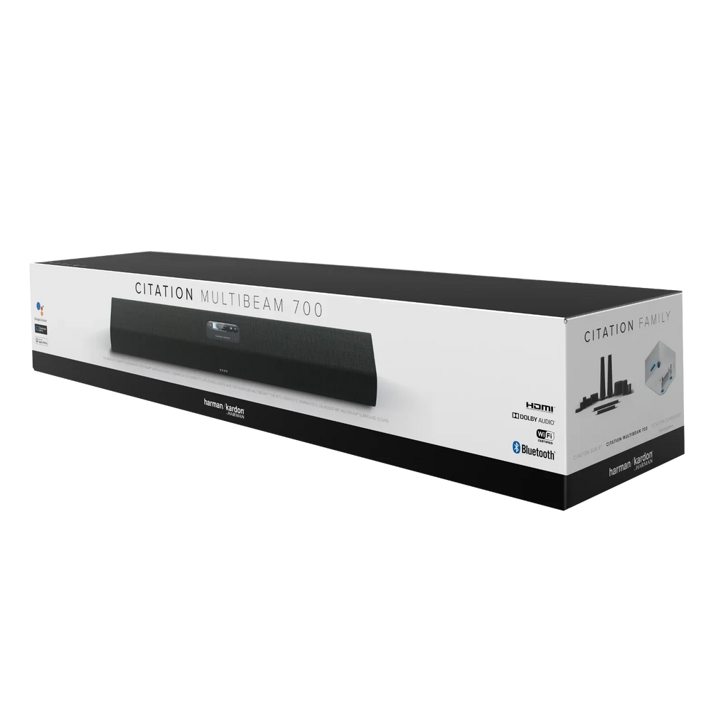 Harman Kardon Citation MultiBeam 700 Compact Soundbar with MultiBeam Surround Sound, Black