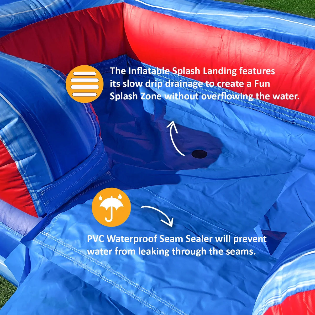 JumpOrange Pirate Ship Commercial Grade Bounce House Fluid Slide for Kids and Adults (with Blower)