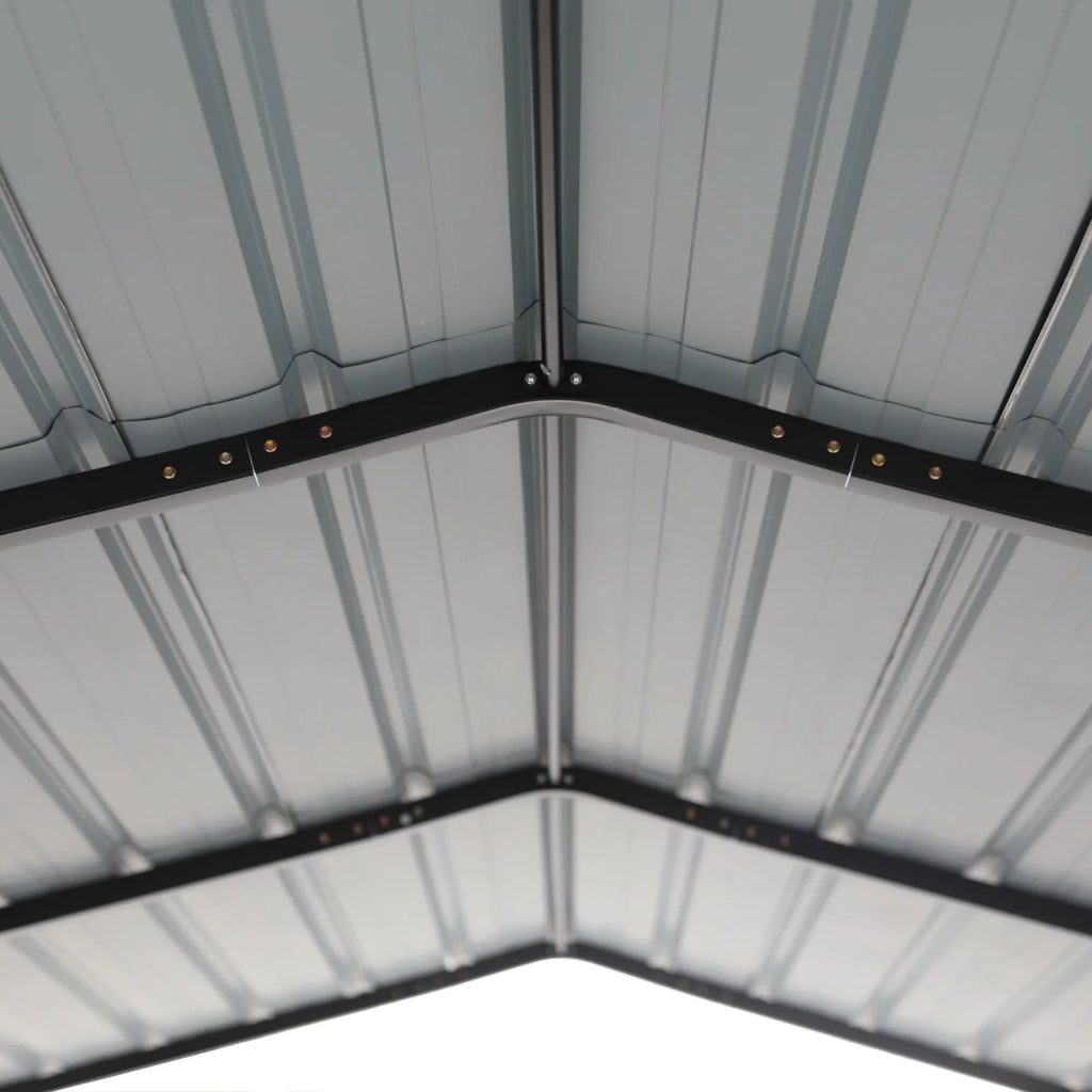 Summit Living 12 x 20 ft Metal Carport with Galvanized Steel Roof, Heavy-Duty Garage Car Storage Shelter, Gray