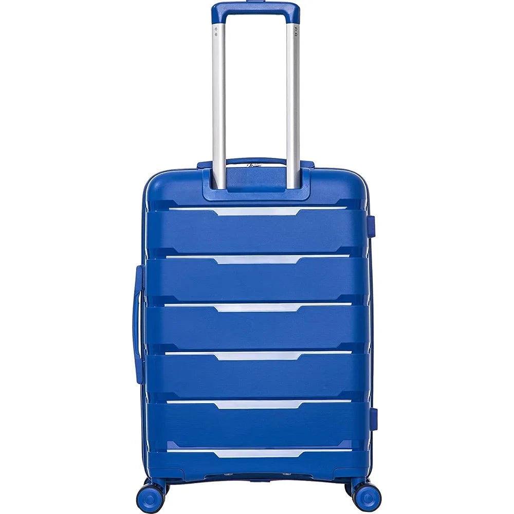 Rockland Pasadena Hardside Spinner Wheel Luggage, Blue, 19", 23", 27"- (Open Box)