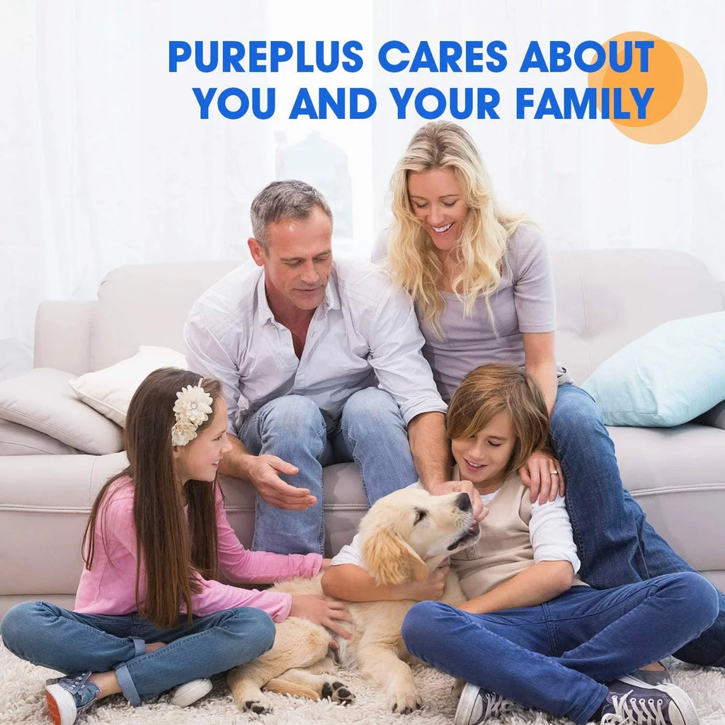 PUREPLUS 10" x 4.5" Whole House Pleated Sediment Filter for Well Fluid Replacement Cartridge for GE FXHSC, Culligan R50-BBSA, Pentek R50-BB, DuPont WFHDC3001, American Plumber W50PEHD, GXWH40L, 4Pack