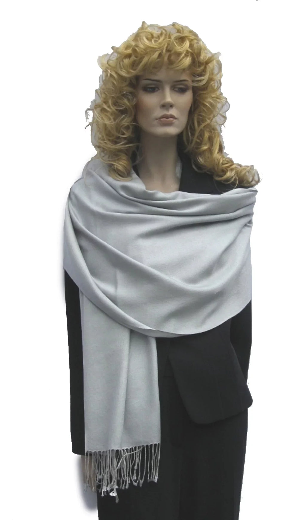 Scarf/Scarves/Shawl/Shawls/Stole/Wrap/Pashmina Scarf/Pashmina Shawl/Cashmere/Cashmere Scarf/Wool/Silk (Silver Grey)