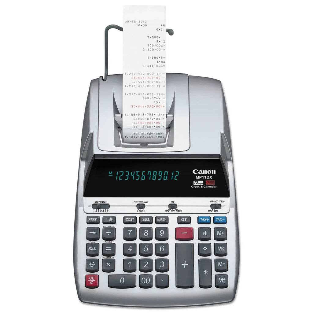 MP11DX 12-Digit Ribbon Printing Calculator, Black/Red Print, 3.7 Lines/Sec