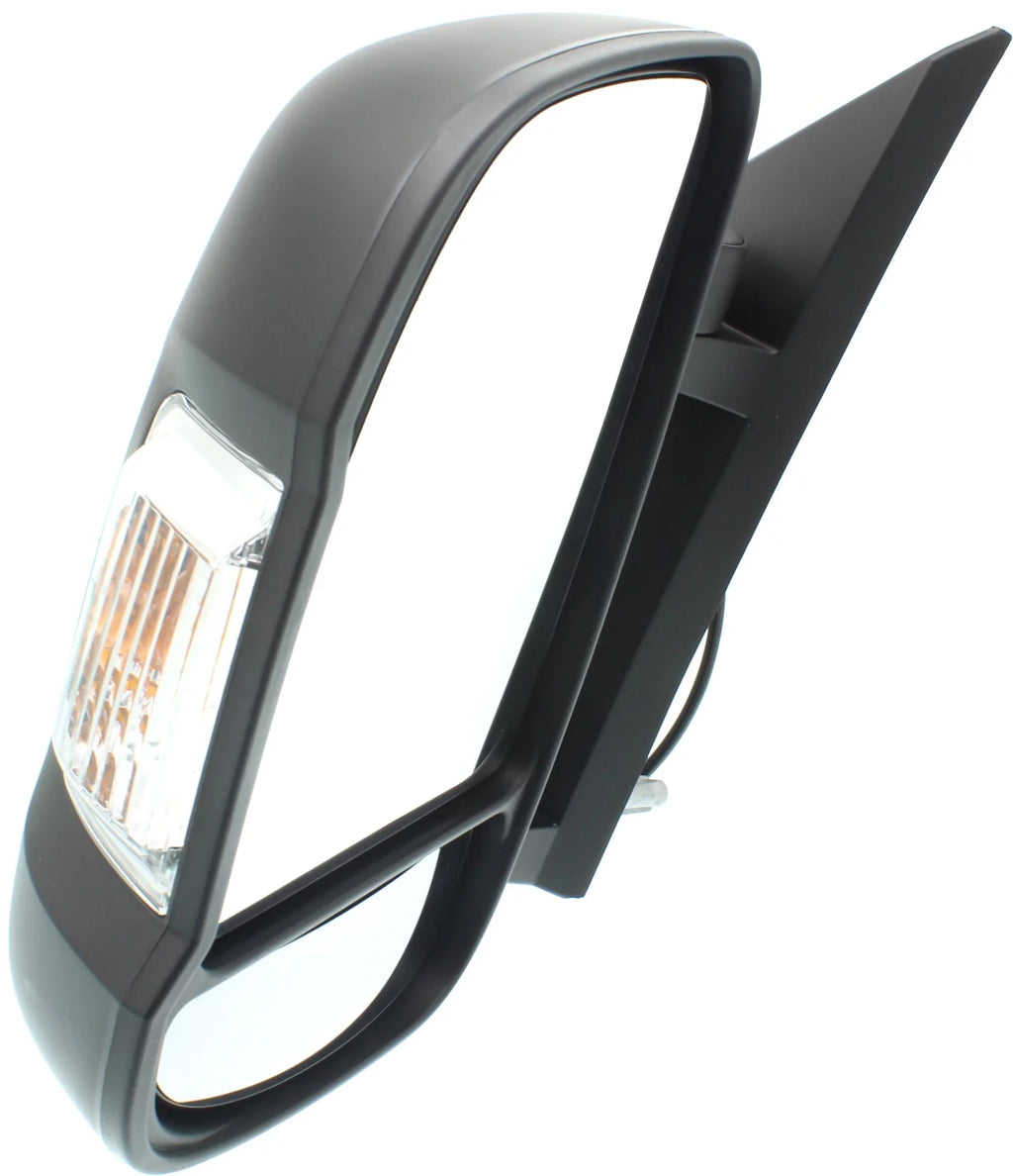 Mirror Compatible With 2014-2018 Ram ProMaster 1500 2500 Left Driver Side In-housing Signal Light Textured Black Kool-Vue