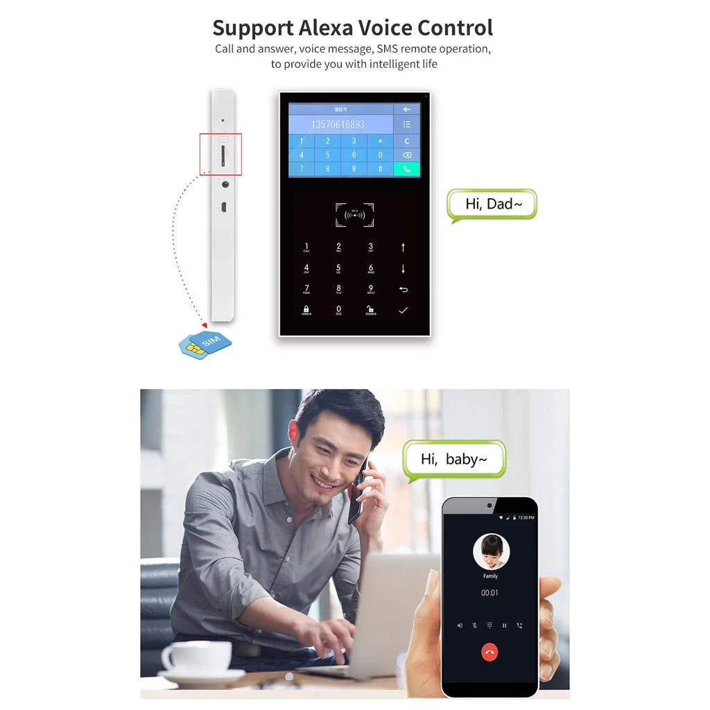 moobody All Touch USB Monitor Wireless WIFI GSM Burglar System Smart Home DIY APP Smart Life