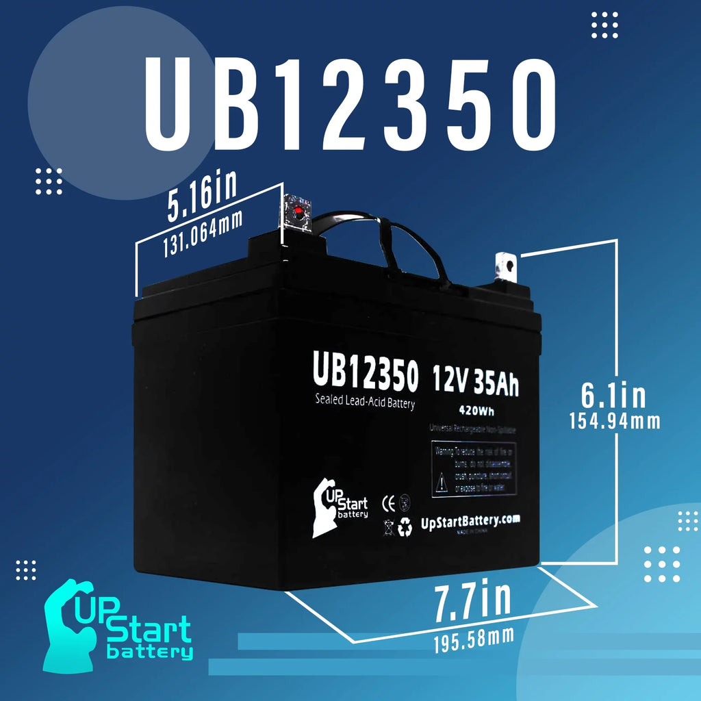 3x Pack - Compatible Imc Heartway Smart RT Battery - Replacement UB12350 Universal Sealed Lead Acid Battery (12V, 35Ah, 35000mAh, L1 Terminal, AGM, SLA)