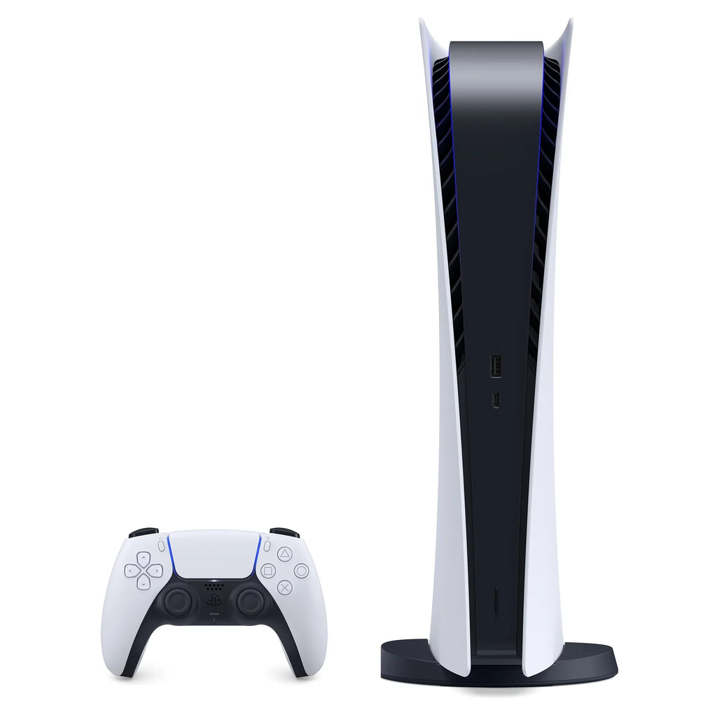 PS5 Playstation 5 Digital Edition Gaming Console + 1 Wireless Controller - 16GB GDDR6, 825GB SSD Storage, WiFi 6, 120Hz 8K Output - Random Color Liquid Bottle