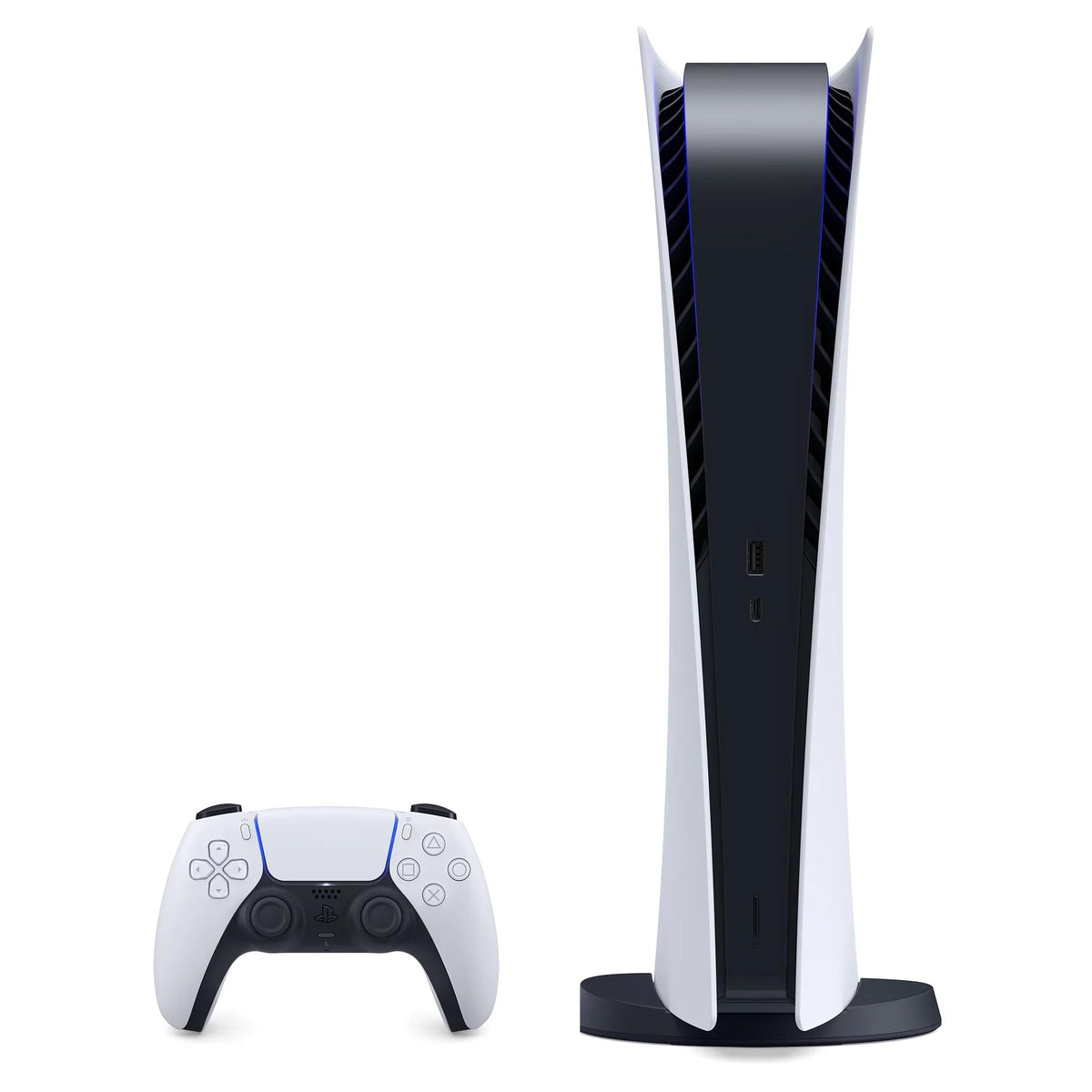 PS5 Playstation 5 Digital Edition Gaming Console + 1 Wireless Controller - 16GB GDDR6, 825GB SSD Storage, WiFi 6, 120Hz 8K Output - Random Color Liquid Bottle