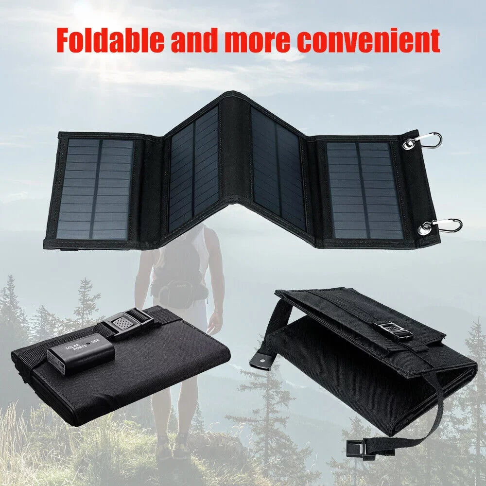 MDHAND 80W Solar Panel Foldable Suitable for Portable Power Station, iPhone, Ipad, Portable computer USB Port, Suitable for Outdoor Camping Caravan RV Travel