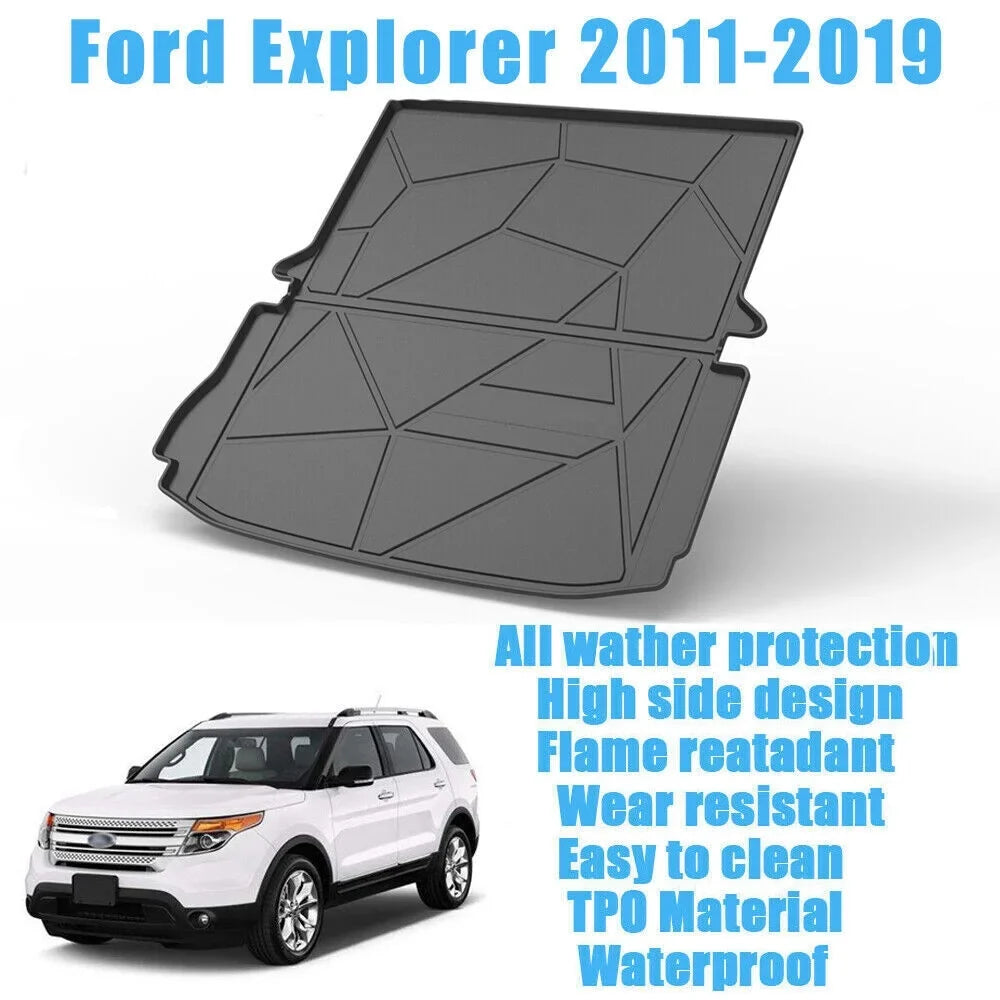 TPO Custom Trunk Liner Cargo Mats for Ford Explorer 2011-2019 Liquid Non 7-seats Models