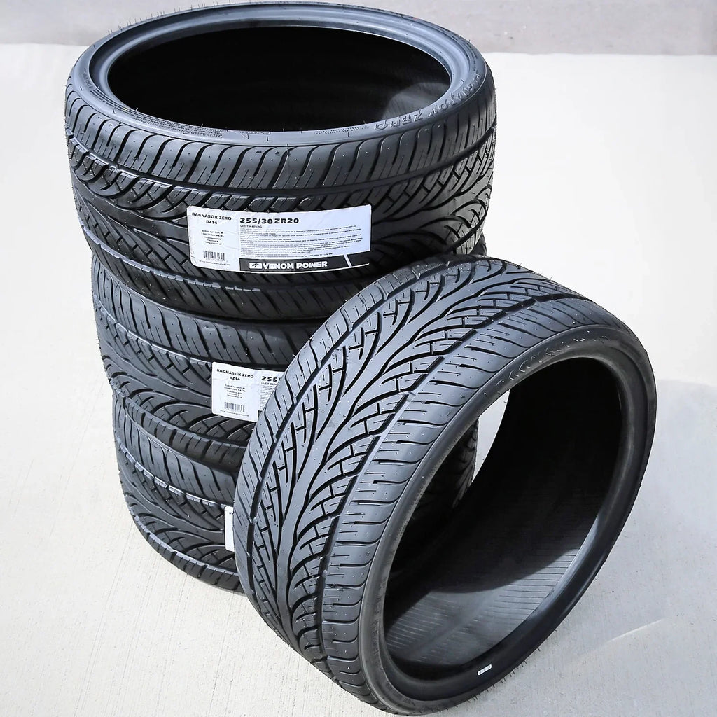 Pair of 2 (TWO) Venom Power Ragnarok Zero 255/30R20 ZR 92W XL A/S Capability Tire Fits: 2016-23 Audi TTS Quattro Base