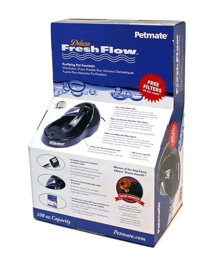 Petmate Deluxe Fresh Flow Purifying Liquid Pet Fountain