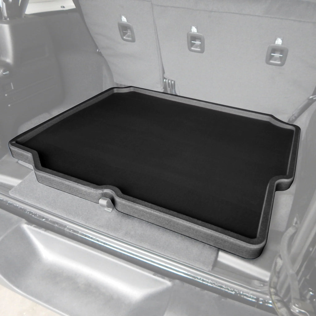 Red Hound Auto Cargo Trunk Mat Liner Tray Custom Fit Floor Black Foam Compatible with Jeep Wrangler Unlimited 4-Door 2018-2019 (JL) Without Subwoofer - Anti-Rattle Liquid Protector
