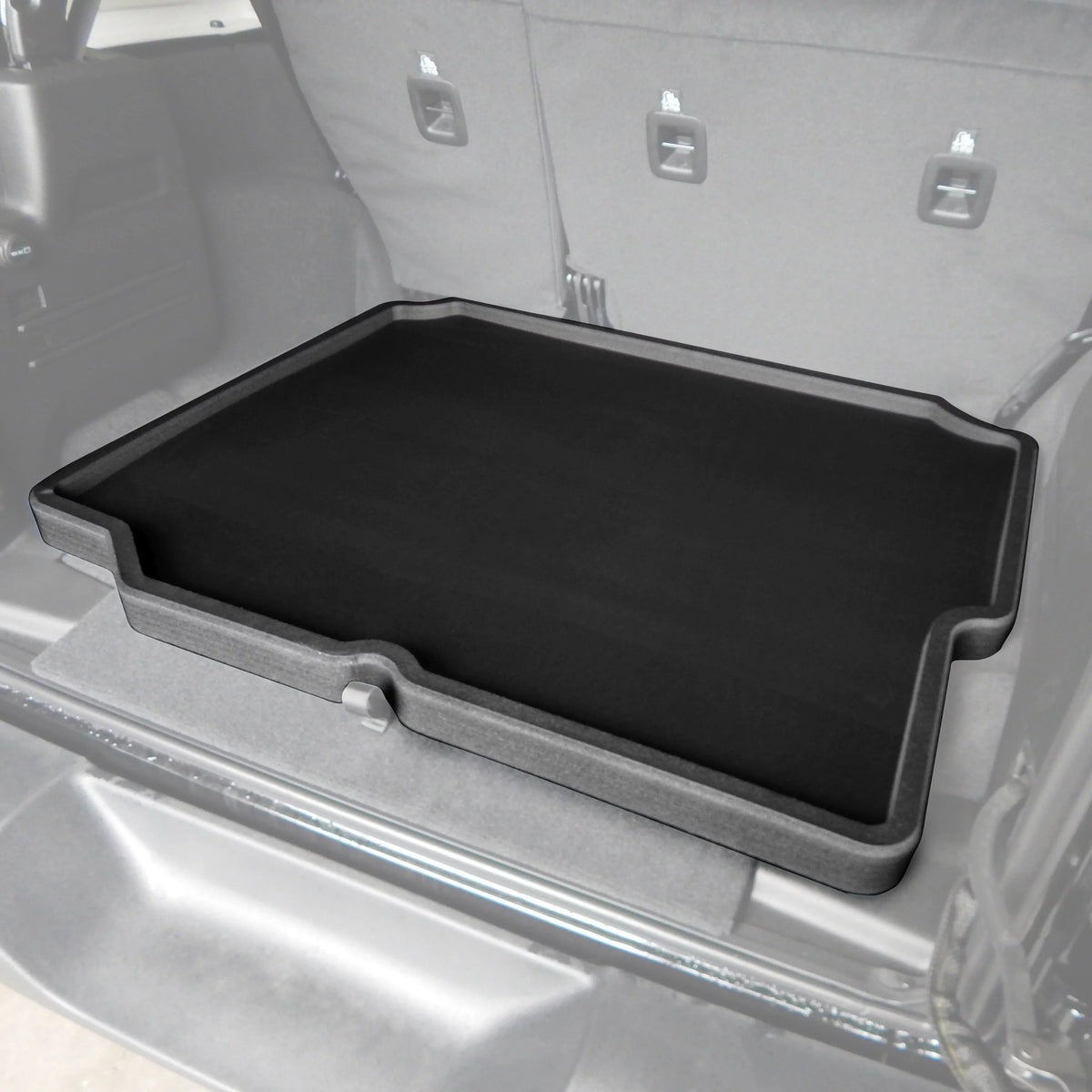 Red Hound Auto Cargo Trunk Mat Liner Tray Custom Fit Floor Black Foam Compatible with Jeep Wrangler Unlimited 4-Door 2018-2019 (JL) Without Subwoofer - Anti-Rattle Liquid Protector