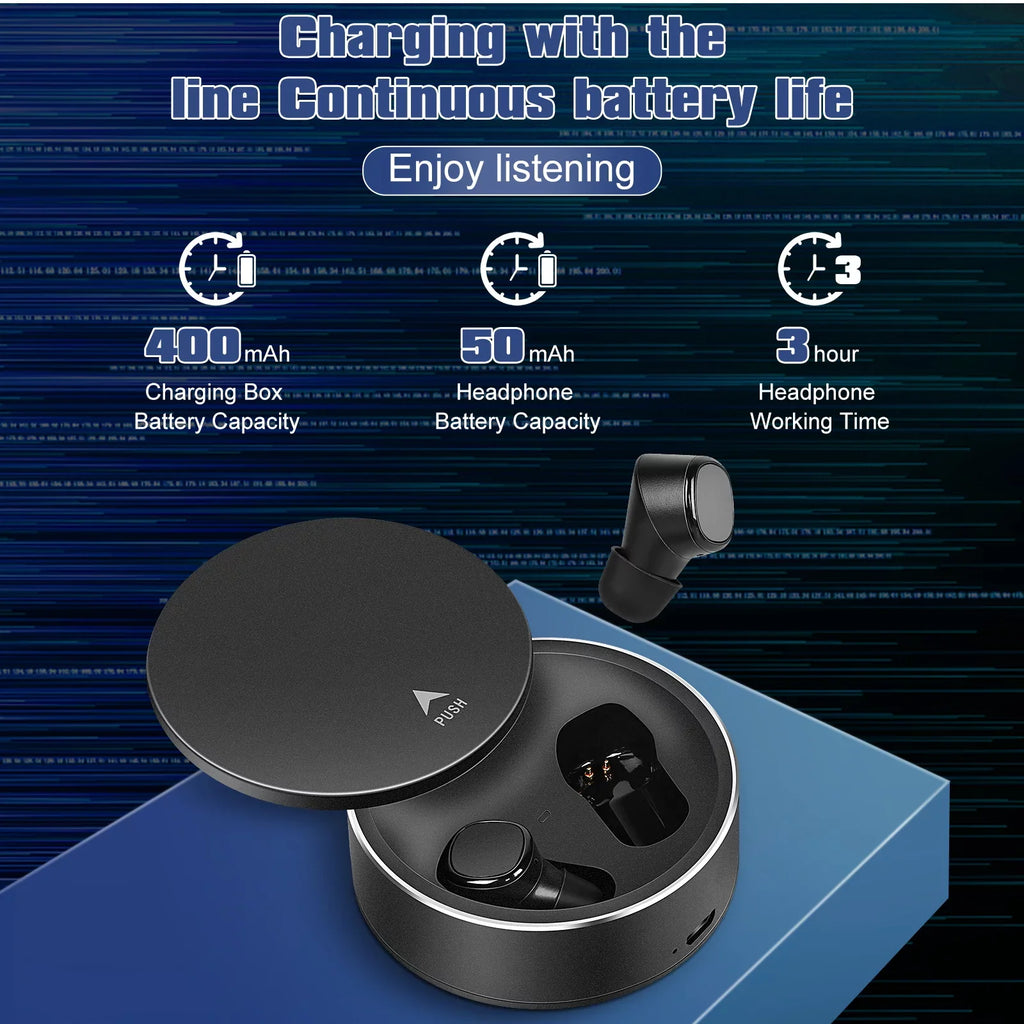 UrbanX X7 Sports True Wireless Earbuds 5.0 IPX5 Fluid Touch Control Earbuds with Mic Earphones in-Ear Deep Bass Built-in Mic Bluetooth Headphones For Ulefone Armor 9 - Black