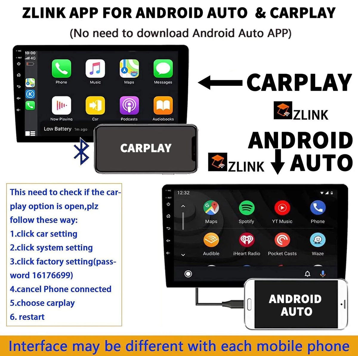 Binize Double Din Car Stereo Compatible with CarPlay&Android Auto 9 Inch Android 10 Display Car Radio with Backup camera, Bluetooth,SW control, GPS Navigation