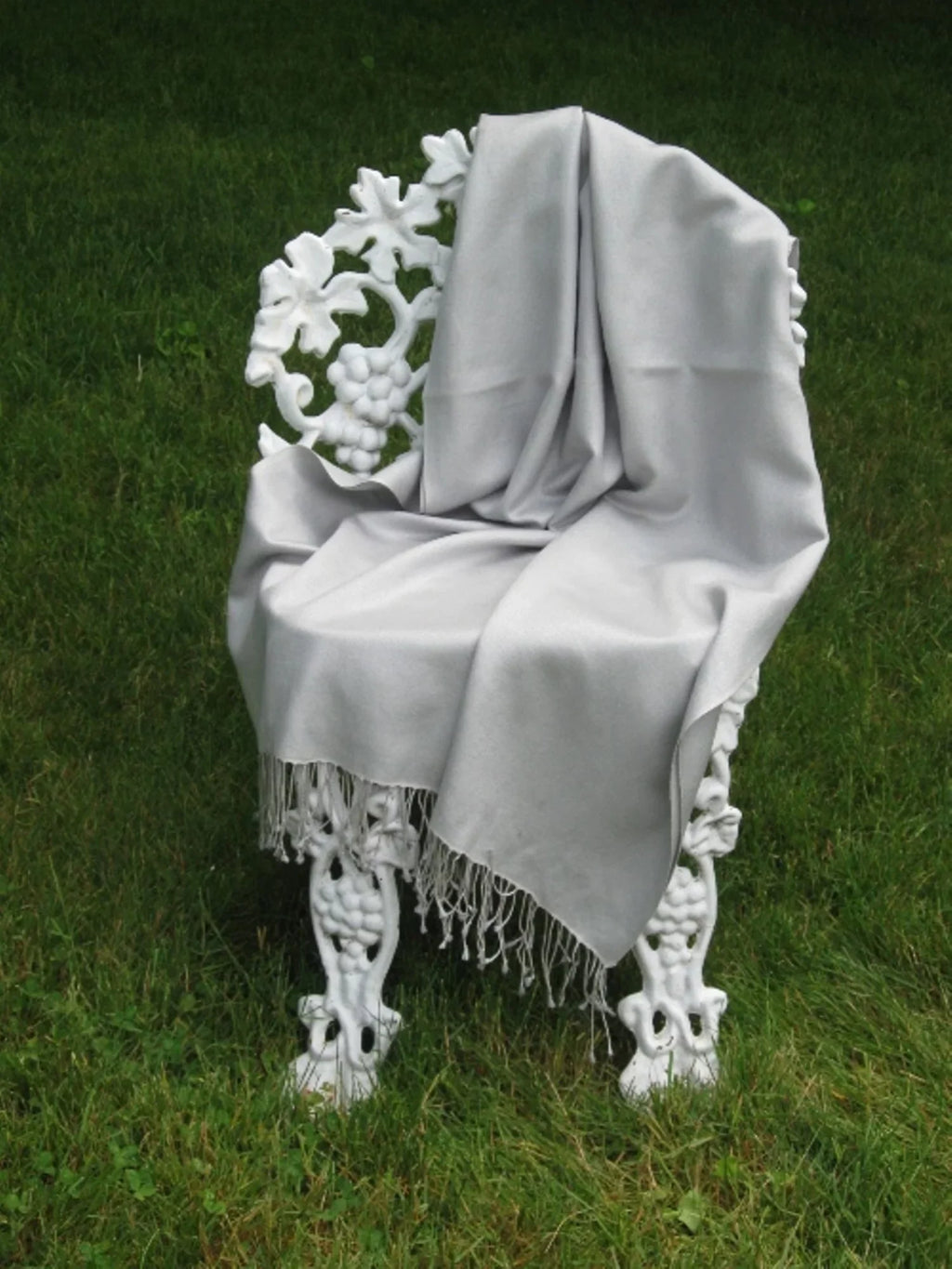 Scarf/Scarves/Shawl/Shawls/Stole/Wrap/Pashmina Scarf/Pashmina Shawl/Cashmere/Cashmere Scarf/Wool/Silk (Silver Grey)