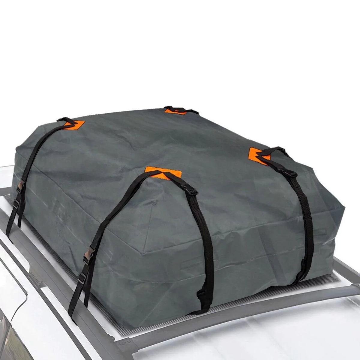 Gecheer Cargo Bag Car Roof Cargo Carrier Universal Luggage Bag Storage Cube Bag Thickened 600D Fluid Gray for Travel Camping