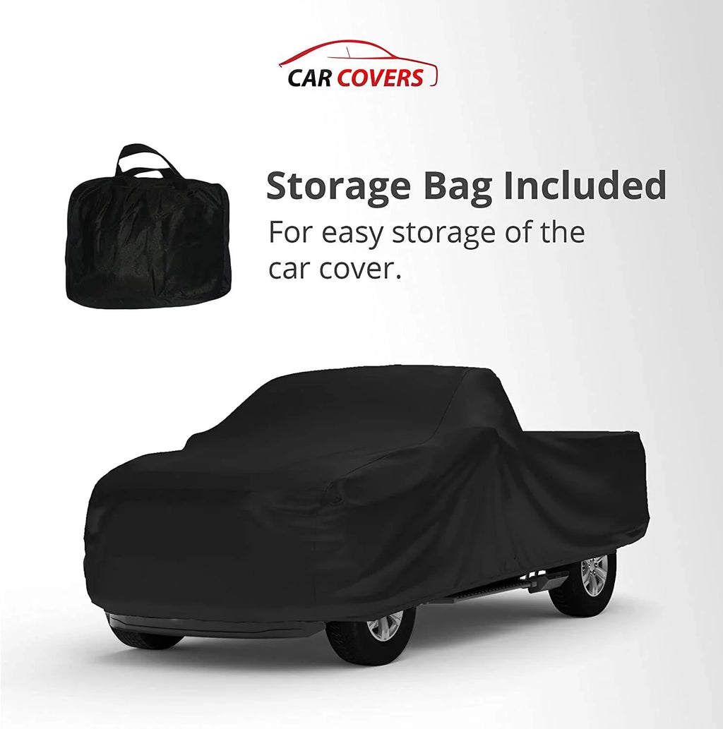 Indoor Truck Cover Compatible with 2001-2004 GMC Sonoma Crew Cab, 4.5 Foot Bed - Black Satin - Ultra Soft Indoor Material - Keep Vehicle Looking Between Use - Includes Storage Bag