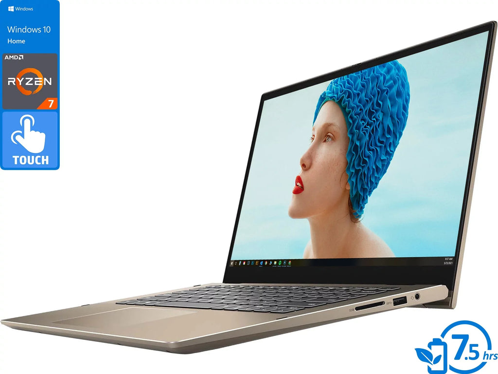 Inspiron i7405 2-in-1, 14" IPS FHD Touch Display, Ryzen 7 4700U Upto 4.1GHz, 16GB RAM, 512GB NVMe SSD, Vega 6, HDMI, DisplayPort via USB-C, Wi-Fi, Bluetooth, Windows 10 Home (i7405-A371TUP)