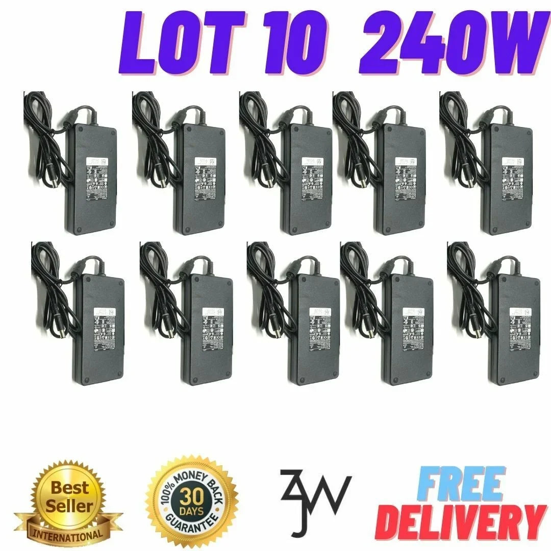 Lot of 10 240W 19.5v 12.3a AC Adapter 17 R3 R4 R5 Portable Computer charger